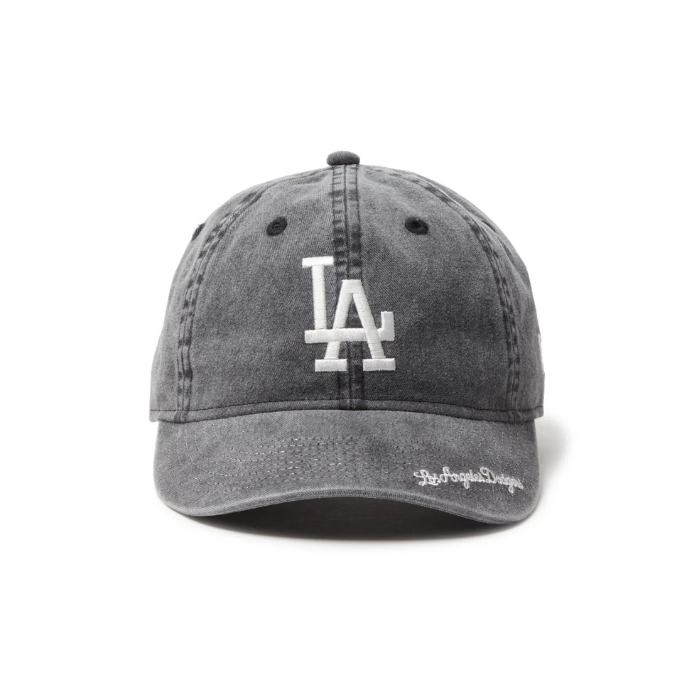 ニューエラ（NEW ERA）（メンズ、レディース）帽子 9THIRTY MLB Visor Logo ロサンゼルス・ドジャース アシッドウォッシュ 黒 Mサイズ 14388707 サイズ調整可 