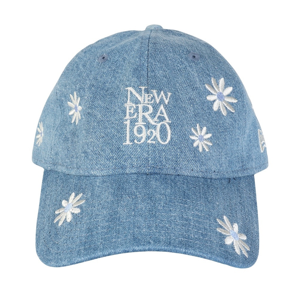ニューエラ（NEW ERA）（メンズ、レディース）帽子 9TWENTY Flower Embroidery NEW ERA 1920  ネイビー Mサイズ 14388741 キャップ 花柄 刺繍 サイズ調整 