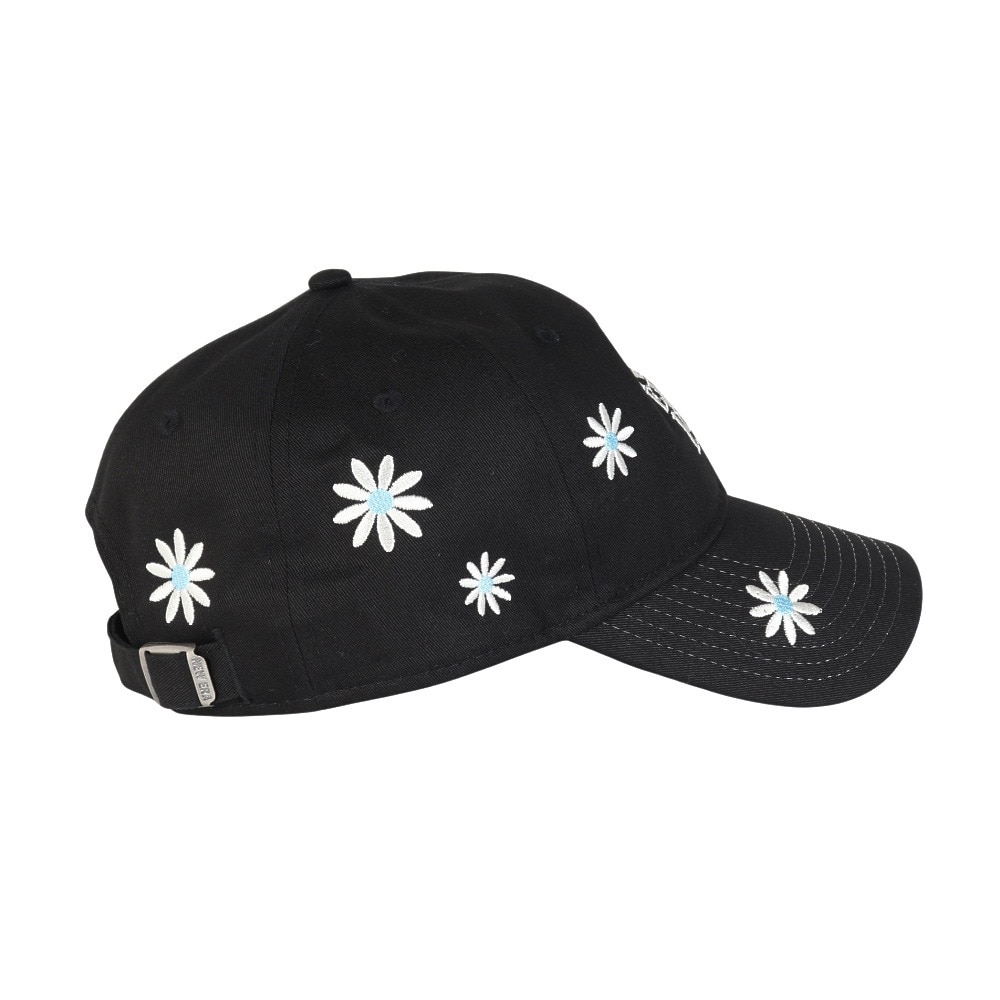 ニューエラ（NEW ERA）（メンズ、レディース）帽子 9TWENTY Flower Embroidery NEW ERA 1920  黒 Mサイズ 14388742 キャップ 花柄 刺繍 サイズ調整 