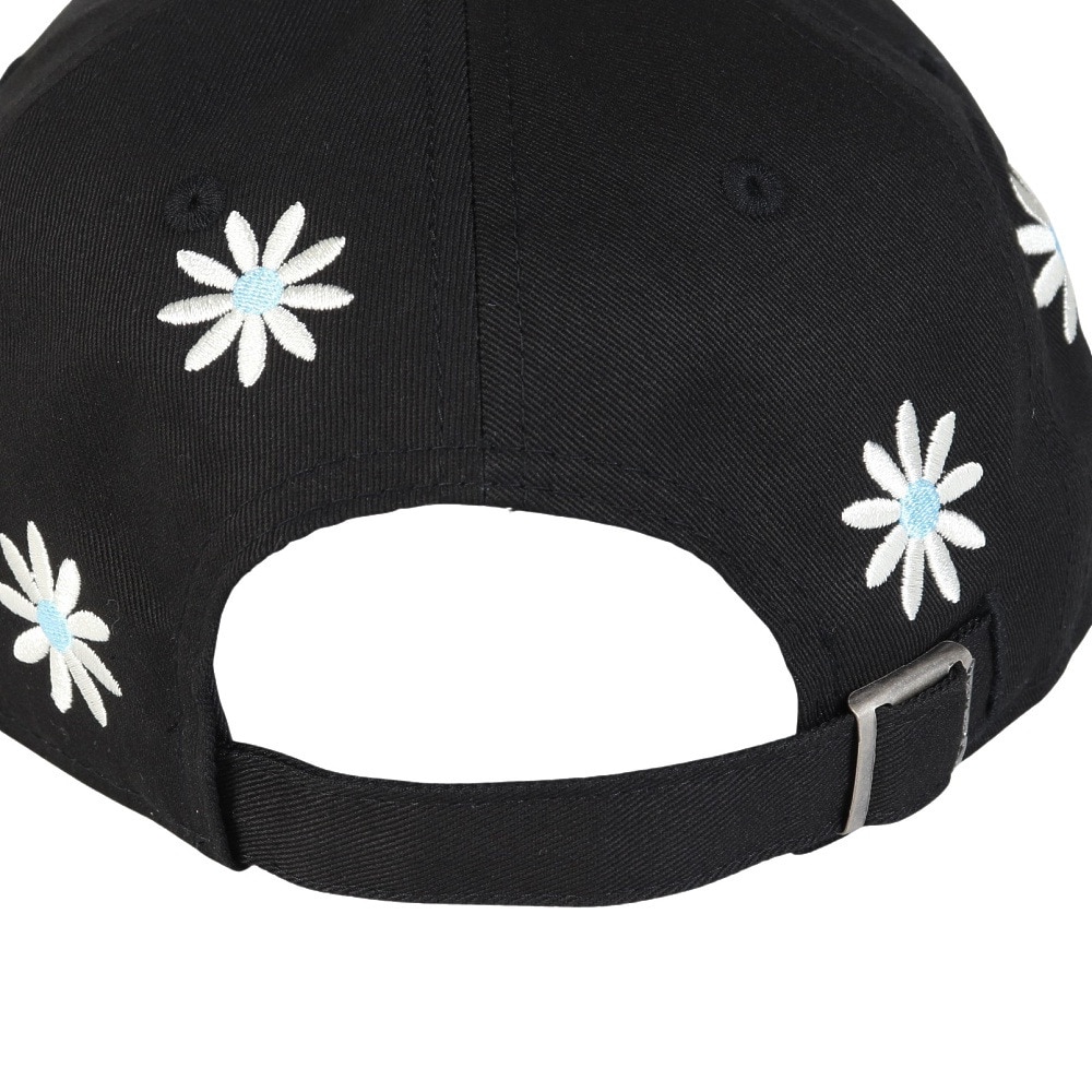 ニューエラ（NEW ERA）（メンズ、レディース）帽子 9TWENTY Flower Embroidery NEW ERA 1920  黒 Mサイズ 14388742 キャップ 花柄 刺繍 サイズ調整 