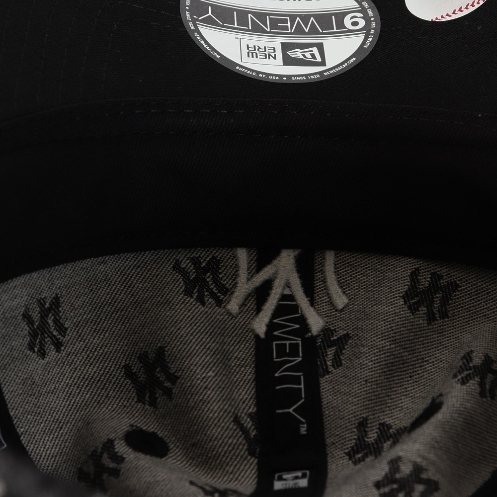 ニューエラ（NEW ERA）（メンズ、レディース）帽子 キャップ 9TWENTY MLB Jacquard ニューヨーク・ヤンキース 黒 Mサイズ 14388776 モノグラム サイズ調整可