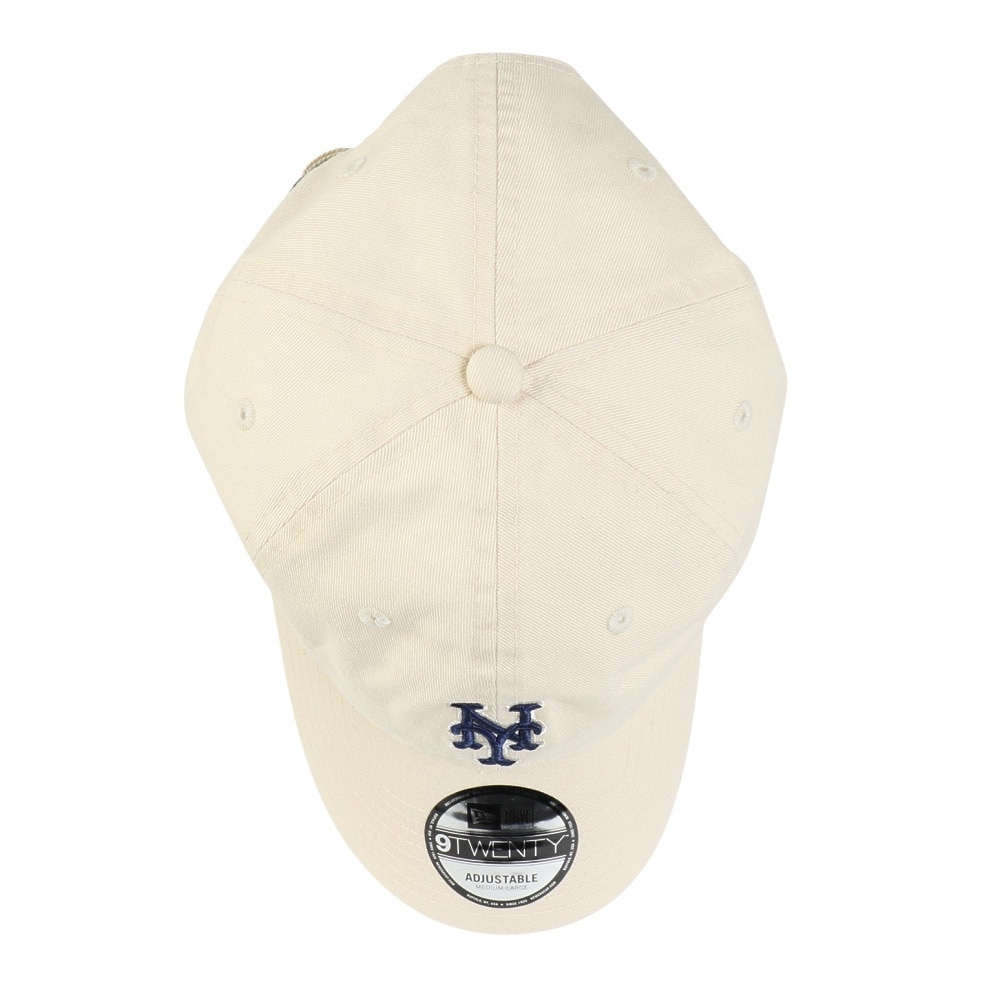 ニューエラ（NEW ERA）（メンズ、レディース）帽子 キャップ 9TWENTY Khaki Sweat Band ニューヨーク・メッツ クリーム色 Mサイズ 14388783 サイズ調整 スト系