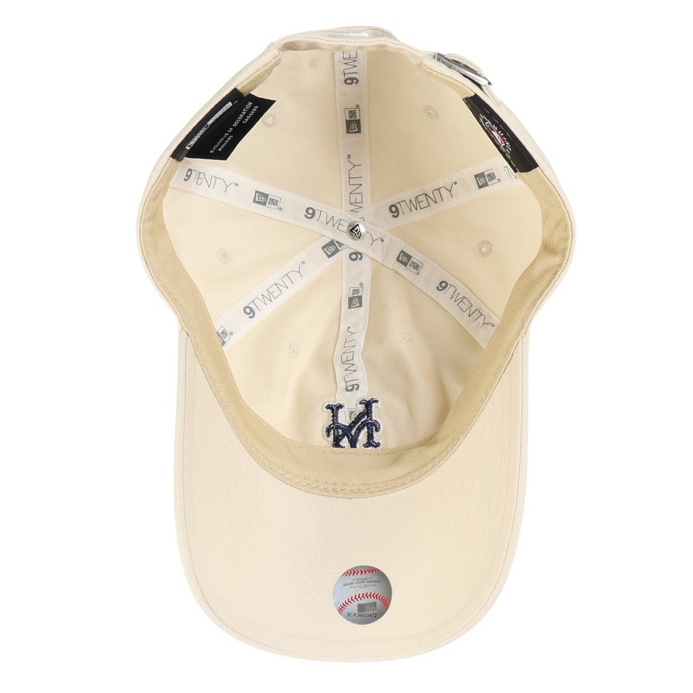 ニューエラ（NEW ERA）（メンズ、レディース）帽子 キャップ 9TWENTY Khaki Sweat Band ニューヨーク・メッツ クリーム色 Mサイズ 14388783 サイズ調整 スト系