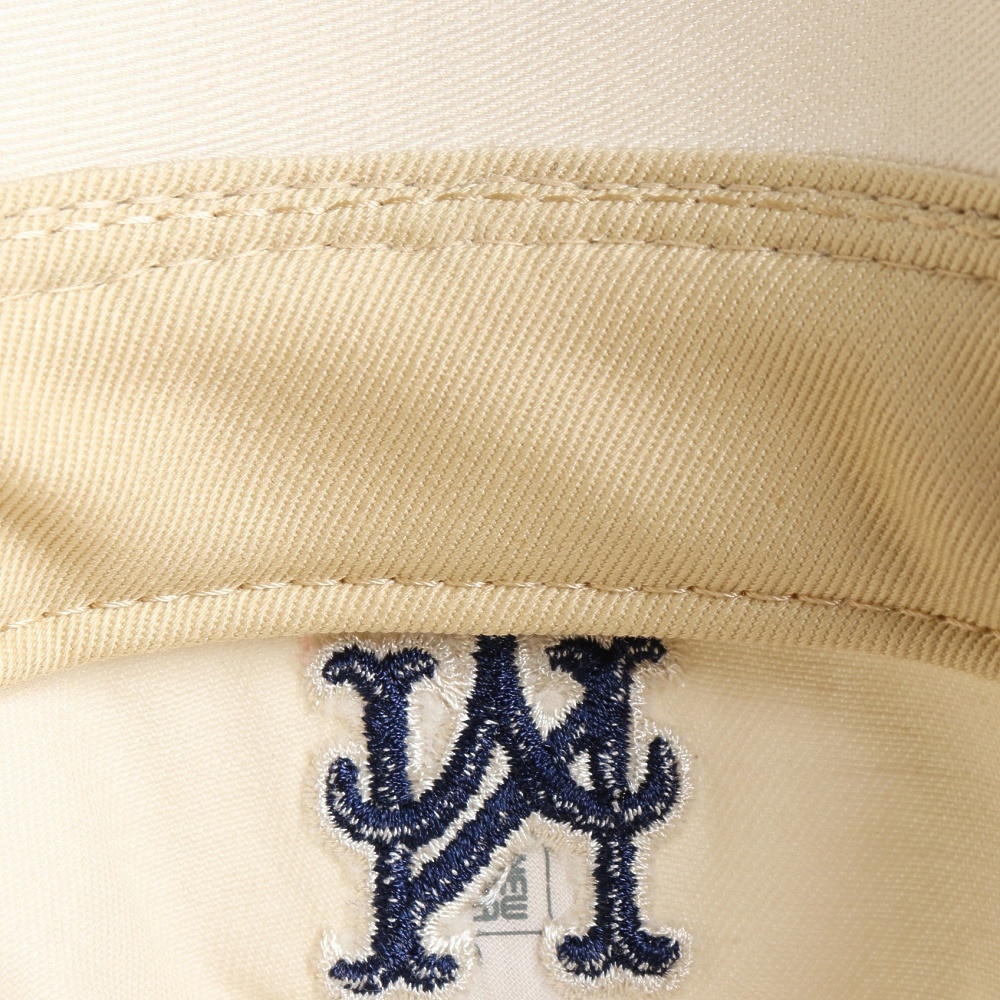 ニューエラ（NEW ERA）（メンズ、レディース）帽子 キャップ 9TWENTY Khaki Sweat Band ニューヨーク・メッツ クリーム色 Mサイズ 14388783 サイズ調整 スト系