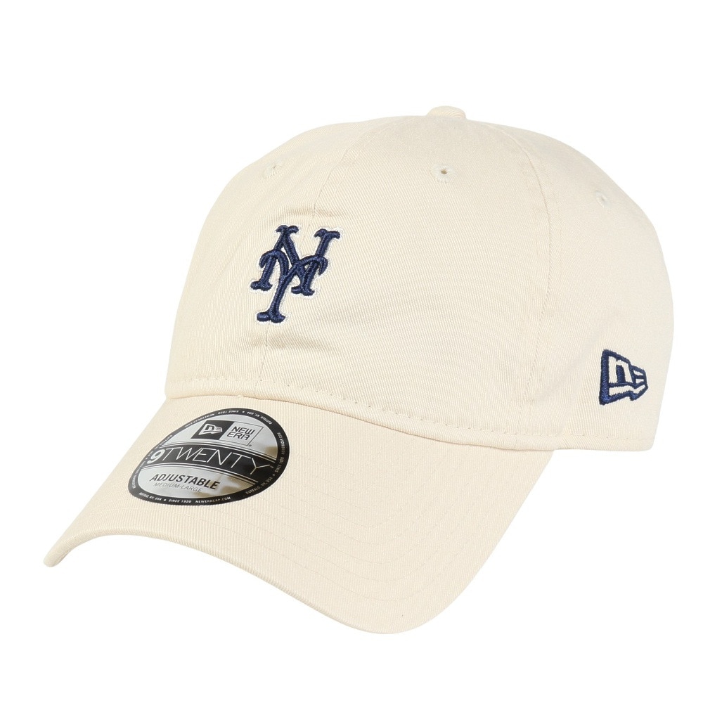 ニューエラ（NEW ERA）（メンズ、レディース）帽子 キャップ 9TWENTY Khaki Sweat Band ニューヨーク・メッツ クリーム色 Mサイズ 14388783 サイズ調整 スト系