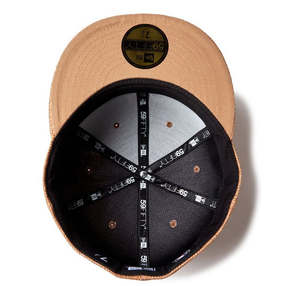 ニューエラ（NEW ERA）（メンズ、レディース）帽子 キャップ 5950 59FIFTY Paper ニューヨーク・ヤンキース ベージュ S-Lサイズ (57-59cm) 14388833 スポーツキャップ