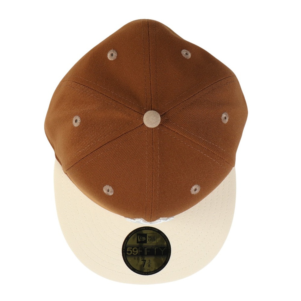 ニューエラ（NEW ERA）（メンズ、レディース）帽子 59FIFTY Pancakes ニューヨーク・ヤンキース ワインコークバイザー キャメル S-Lサイズ 14388834