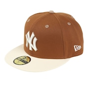 (メンズ、レディース)帽子 59FIFTY Pancakes ニューヨーク・ヤンキース ワインコークバイザー キャメル S-Lサイズ 14388834