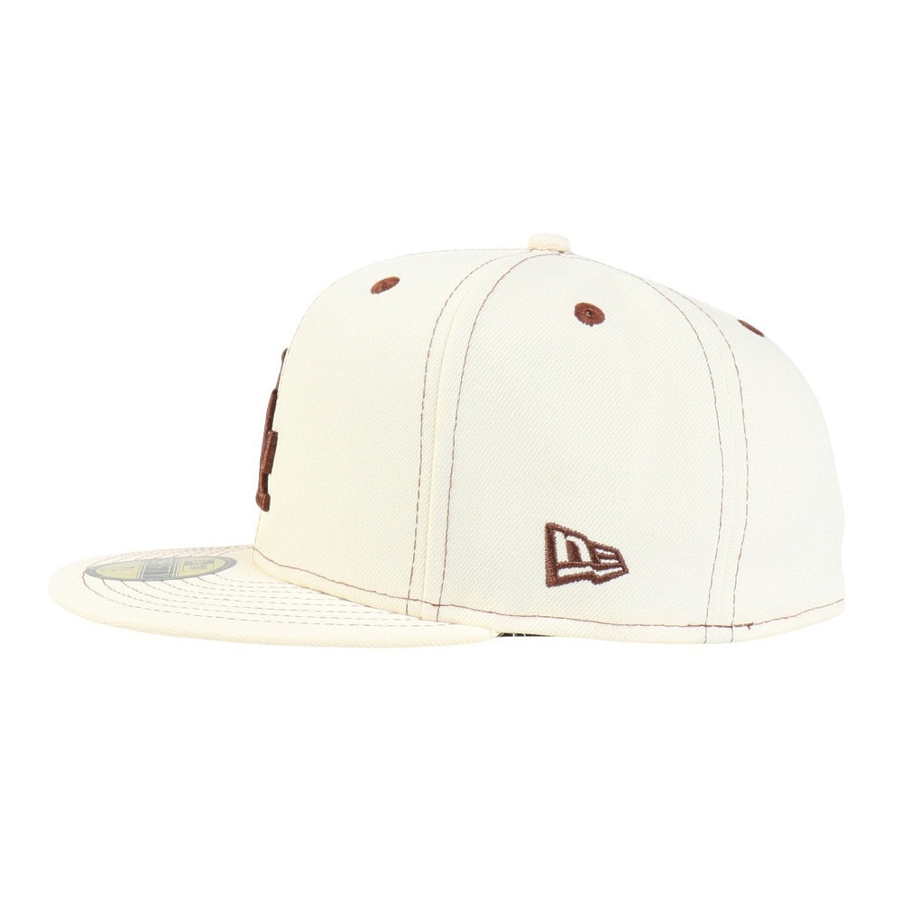 ニューエラ（NEW ERA）（メンズ、レディース）帽子 59FIFTY Pancakes ロサンゼルス・ドジャース アイボリー S-Lサイズ 14388835 おしゃれ カジュアル シンプル