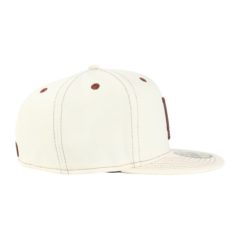 ニューエラ（NEW ERA）（メンズ、レディース）帽子 59FIFTY Pancakes ロサンゼルス・ドジャース アイボリー S-Lサイズ 14388835 おしゃれ カジュアル シンプル