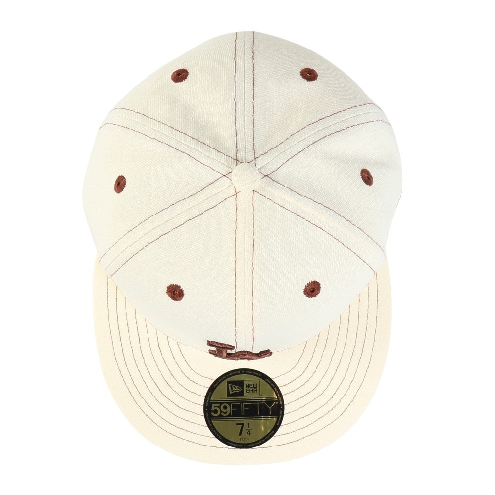 ニューエラ（NEW ERA）（メンズ、レディース）帽子 59FIFTY Pancakes ロサンゼルス・ドジャース アイボリー S-Lサイズ 14388835 おしゃれ カジュアル シンプル