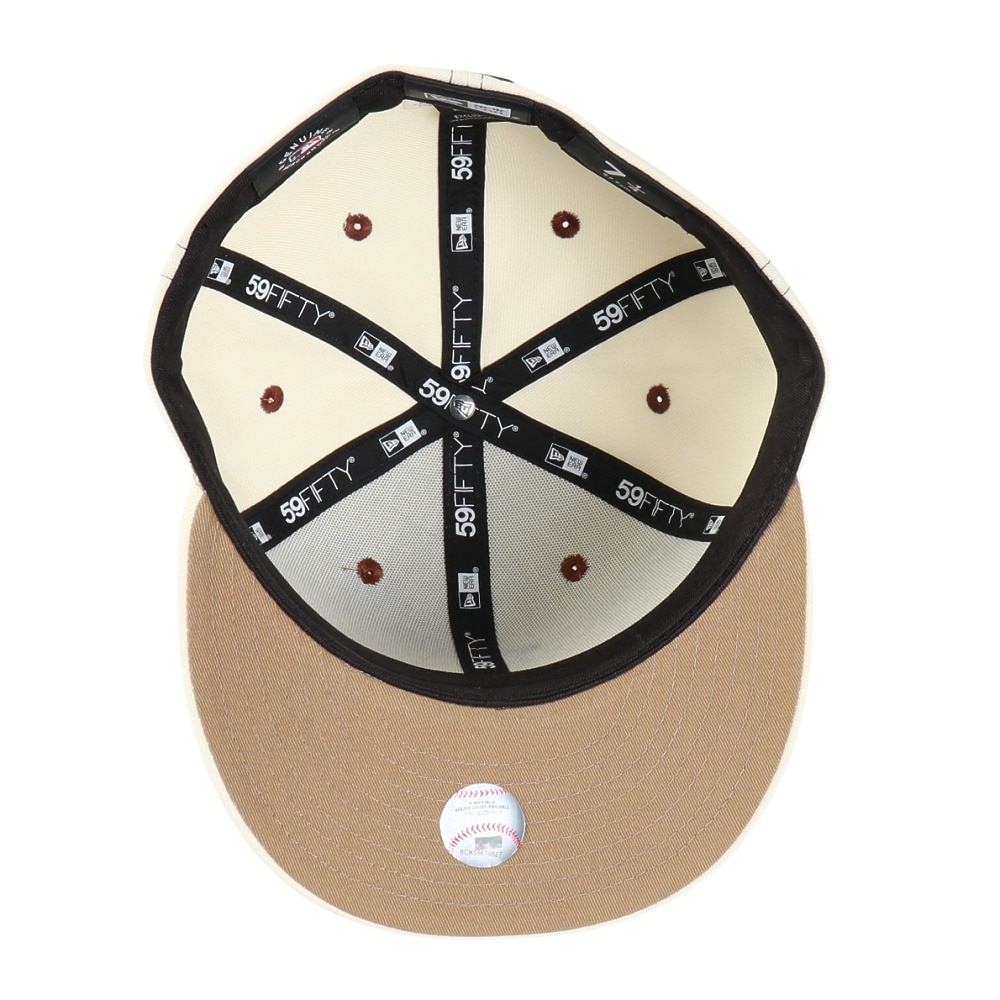 ニューエラ（NEW ERA）（メンズ、レディース）帽子 59FIFTY Pancakes ロサンゼルス・ドジャース アイボリー S-Lサイズ 14388835 おしゃれ カジュアル シンプル