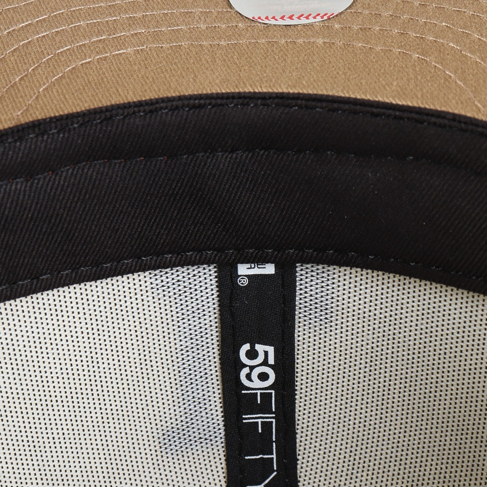 ニューエラ（NEW ERA）（メンズ、レディース）帽子 59FIFTY Pancakes ロサンゼルス・ドジャース アイボリー S-Lサイズ 14388835 おしゃれ カジュアル シンプル