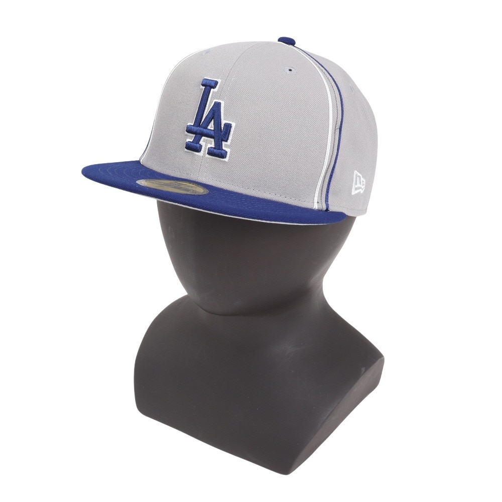 ニューエラ（NEW ERA）（メンズ）59FIFTY MLB Taping ロサンゼルス・ドジャース ダークロイヤルバイザー キャップ 14388851 グレー