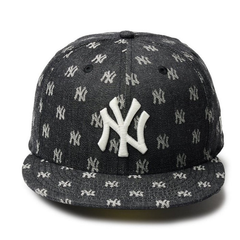 ニューエラ（NEW ERA）（メンズ、レディース）帽子 キャップ 59FIFTY MLB Jacquard ニューヨーク・ヤンキース 黒 S-Lサイズ 14388853 スポーツキャップ