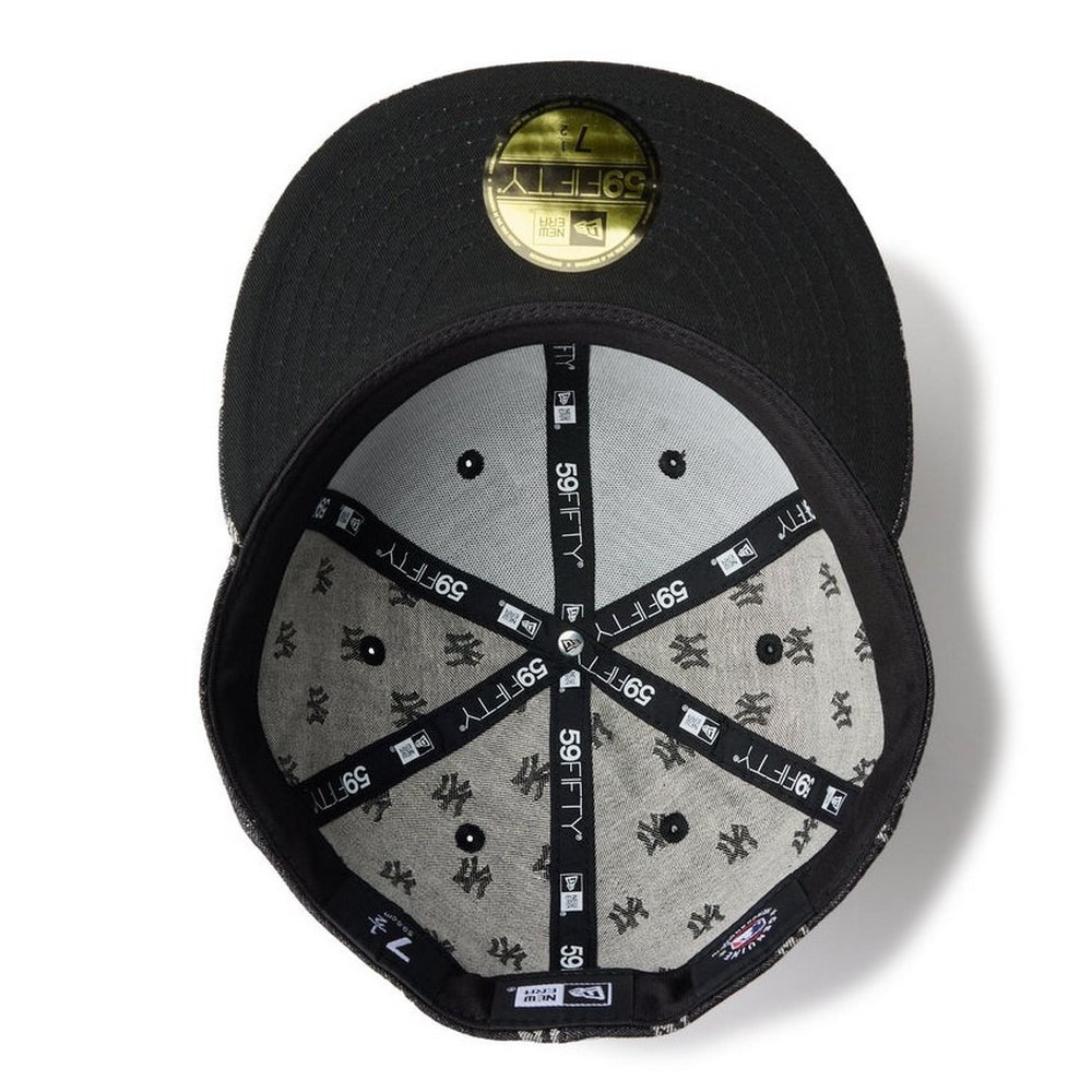 ニューエラ（NEW ERA）（メンズ、レディース）帽子 キャップ 59FIFTY MLB Jacquard ニューヨーク・ヤンキース 黒 S-Lサイズ 14388853 スポーツキャップ