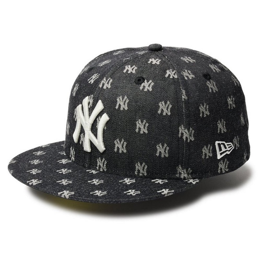 ニューエラ（NEW ERA）（メンズ、レディース）帽子 キャップ 59FIFTY MLB Jacquard ニューヨーク・ヤンキース 黒 S-Lサイズ 14388853 スポーツキャップ