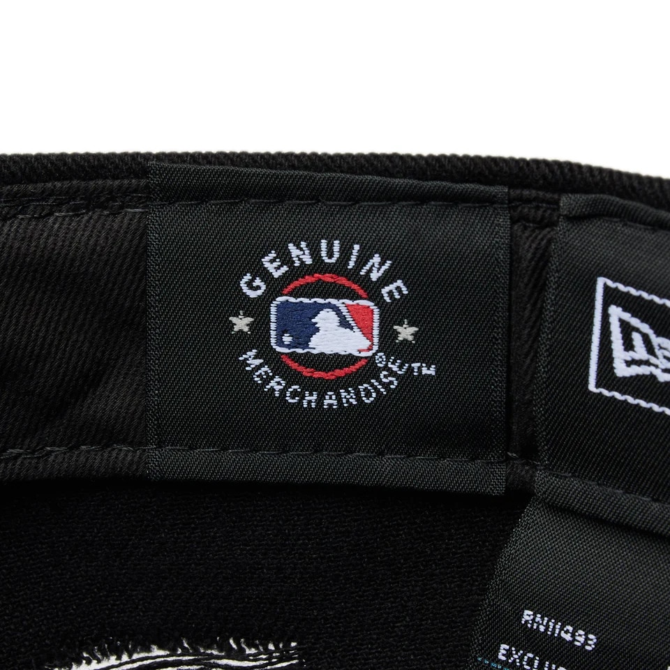 ニューエラ（NEW ERA）（メンズ、レディース）59FIFTY Damaged Series ロサンゼルス・ドジャース キャップ 黒 S-Lサイズ 14388856 ダメージ加工 シンプル