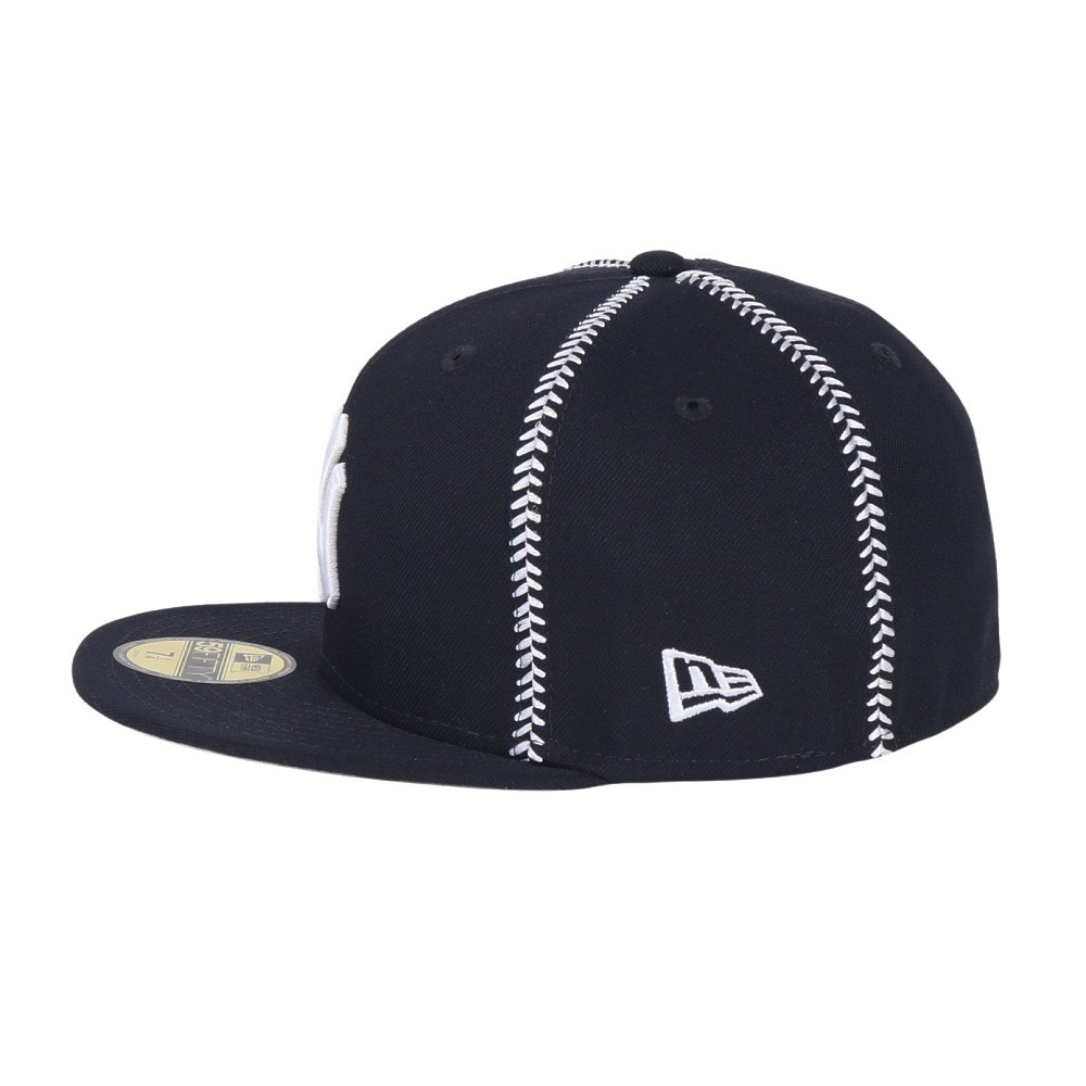 ニューエラ（NEW ERA）（メンズ、レディース）帽子 キャップ 59FIFTY MLB Ball Stitch ニューヨーク・ヤンキース 紺 S-Lサイズ 14388872 カジュアル スト系