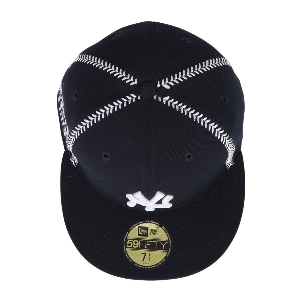 ニューエラ（NEW ERA）（メンズ、レディース）帽子 キャップ 59FIFTY MLB Ball Stitch ニューヨーク・ヤンキース 紺 S-Lサイズ 14388872 カジュアル スト系