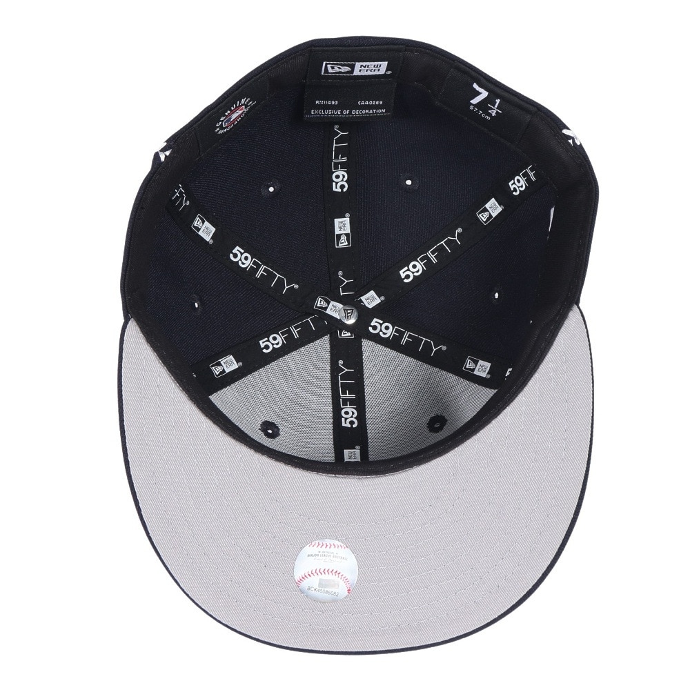 ニューエラ（NEW ERA）（メンズ、レディース）帽子 キャップ 59FIFTY MLB Ball Stitch ニューヨーク・ヤンキース 紺 S-Lサイズ 14388872 カジュアル スト系
