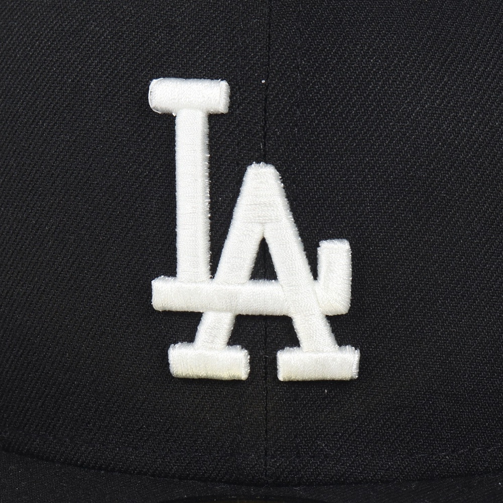 ニューエラ（NEW ERA）（メンズ、レディース）帽子 キャップ 59FIFTY MLB Ball Stitch ロサンゼルス・ドジャース 黒 S-Lサイズ  14388873 カジュアル スト系