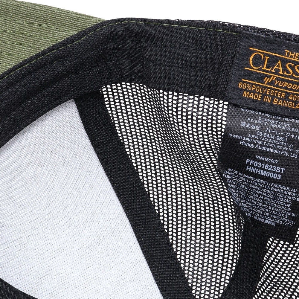 ハーレー（HURLEY）（メンズ）キャップ ゴルフ デル マール トラッカー オリーブ 57.5-61センチHNHM0003-395 メッシュ ブランドロゴ 日焼け対策 日差し対策