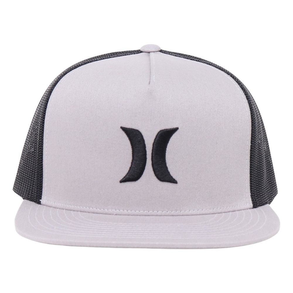 ハーレー（HURLEY）（メンズ）キャップ アイコン ソリッド フラット トラッカー グレー 58-61.5センチHNHM0004 012 アジャスター付き メッシュ 日焼け対策 