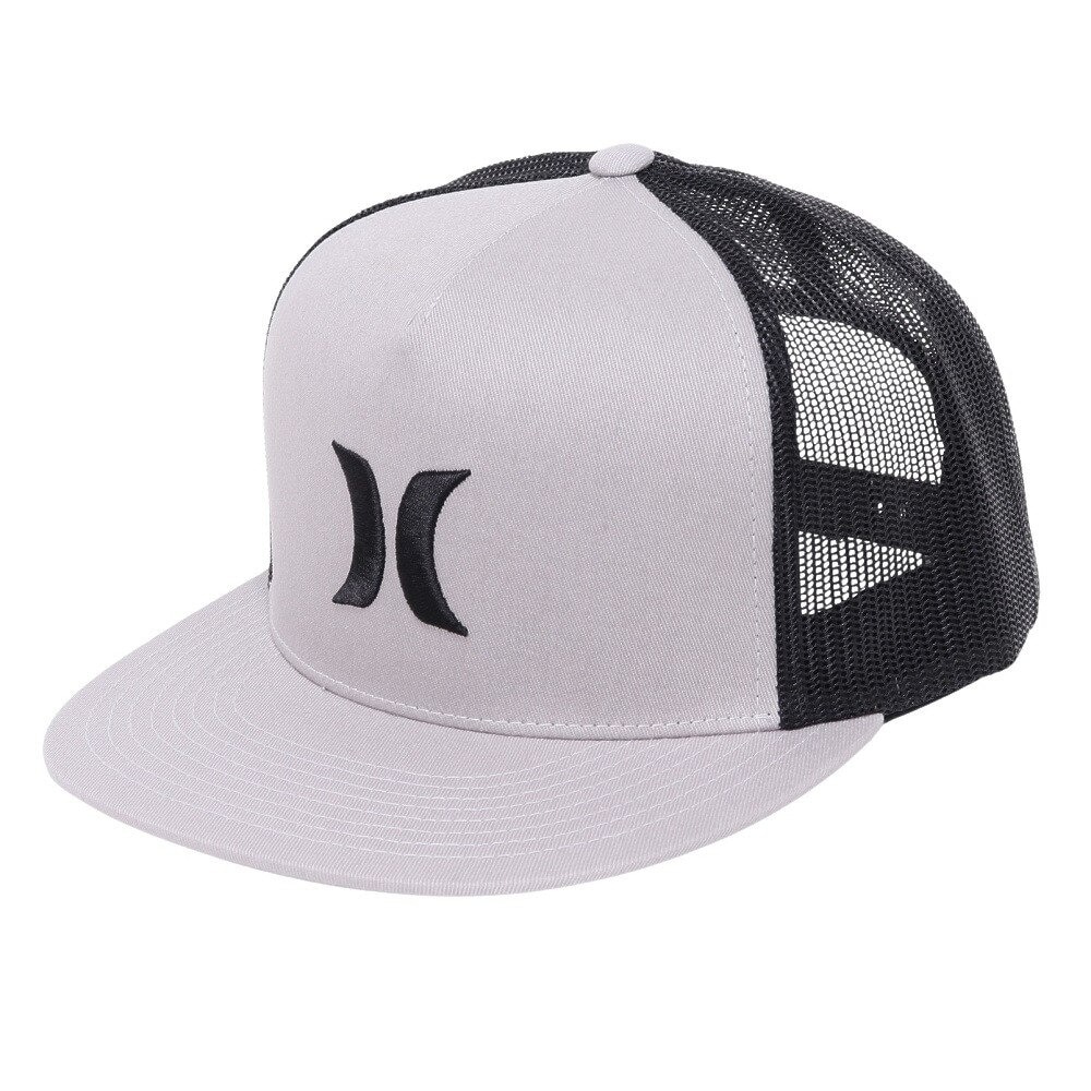 ハーレー（HURLEY）（メンズ）キャップ アイコン ソリッド フラット トラッカー グレー 58-61.5センチHNHM0004 012 アジャスター付き メッシュ 日焼け対策 