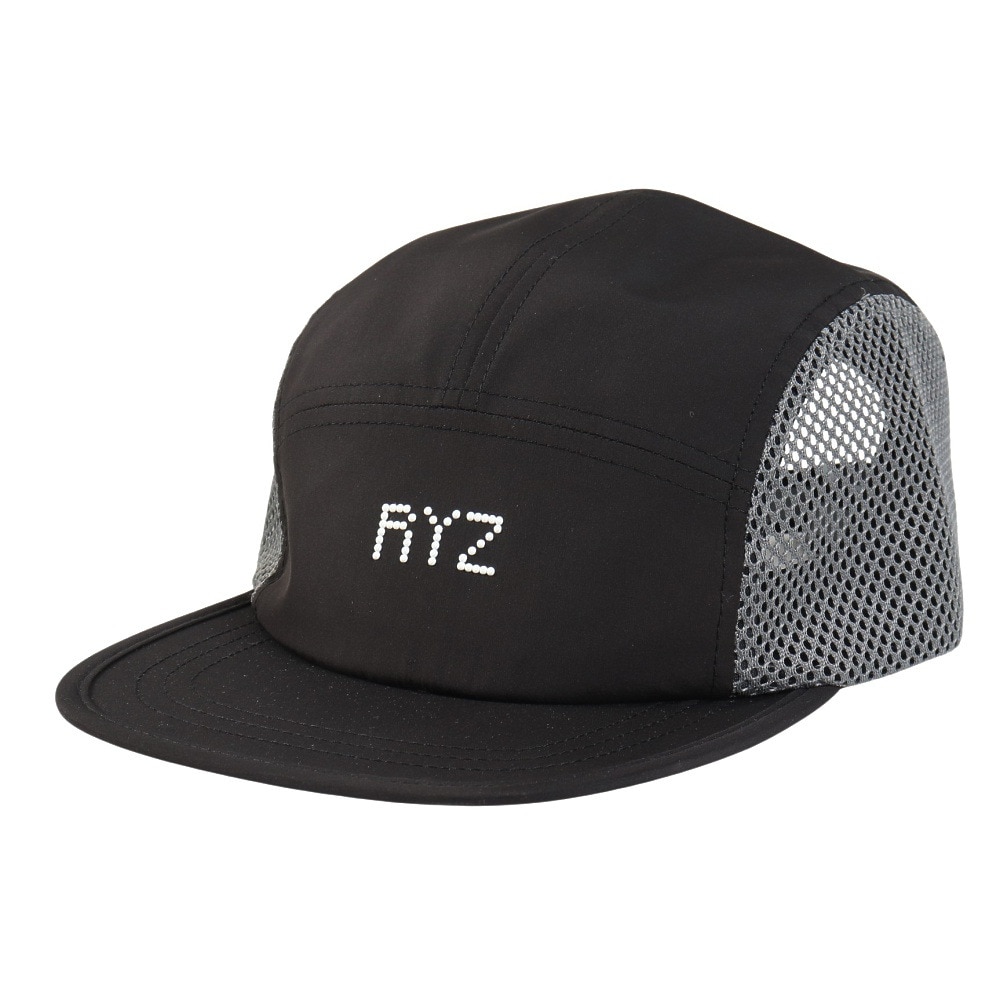 ライズ（RYZ）（メンズ）ジェットキャップ ドットロゴ  黒 RZ20ST25SS0034 BLK 吸汗速乾 接触冷感 リフレクター スポーツキャップ ファッション おしゃれ 