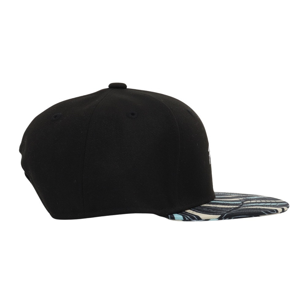 ライズ（RYZ）（メンズ、レディース）帽子 リーフパターン ベースボールキャップ 黒 RZ20ST25SS0045 BLK カジュアル ファッション おしゃれ スト系