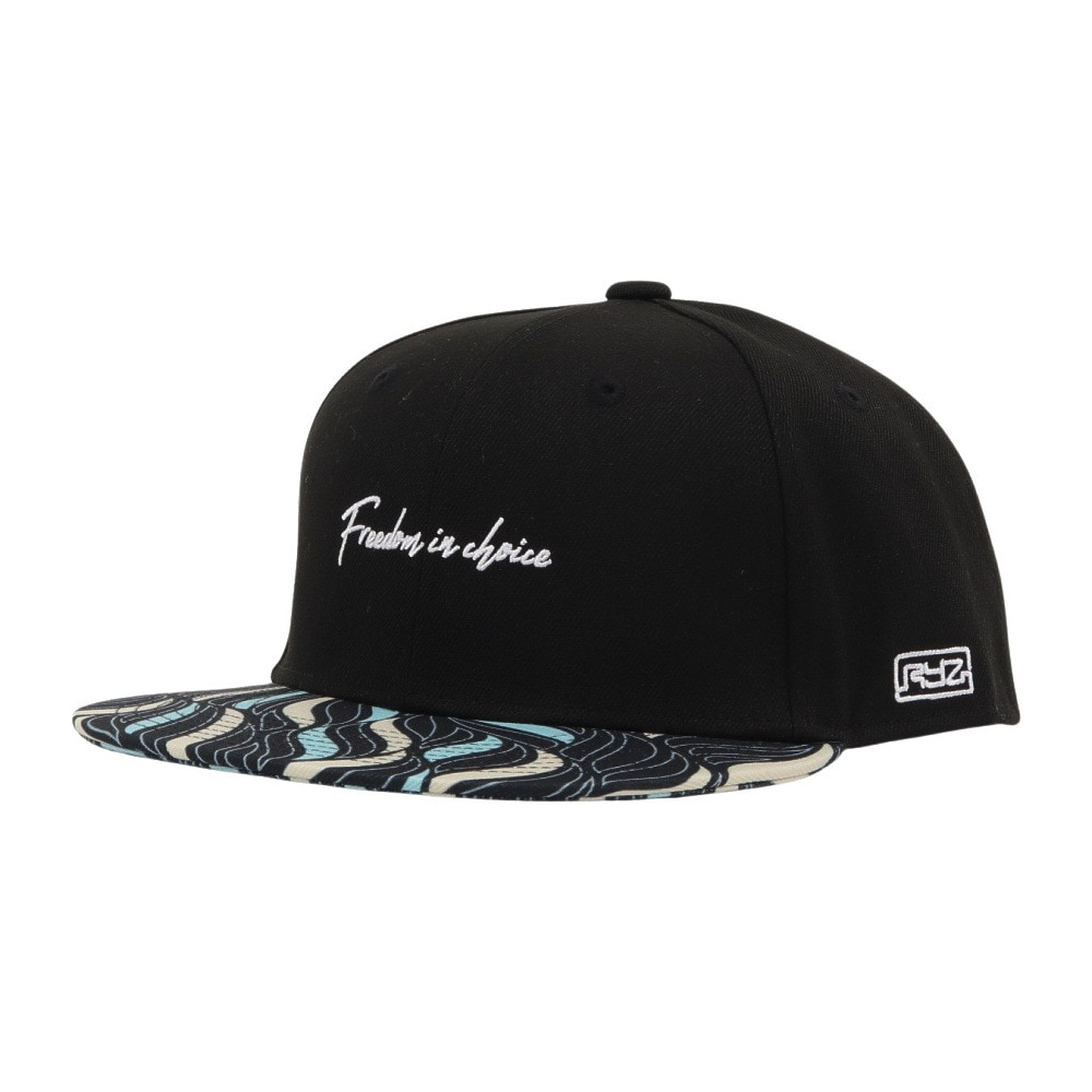 ライズ（RYZ）（メンズ、レディース）帽子 リーフパターン ベースボールキャップ 黒 RZ20ST25SS0045 BLK カジュアル ファッション おしゃれ スト系