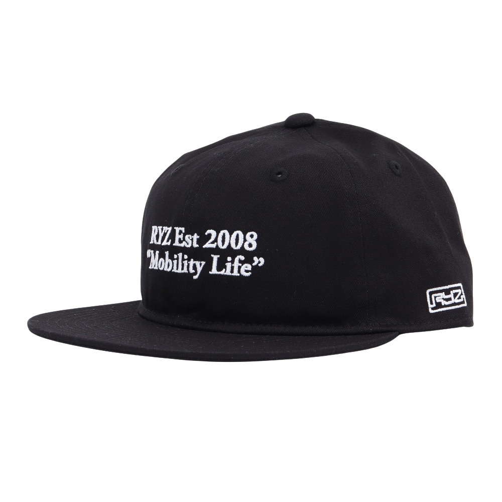 ライズ（RYZ）（メンズ）帽子 モビライロゴBBキャップ 黒 RZ20ST25SS0047 BLK ファッション おしゃれ スト系 カジュアル シンプル 外出 お出かけ