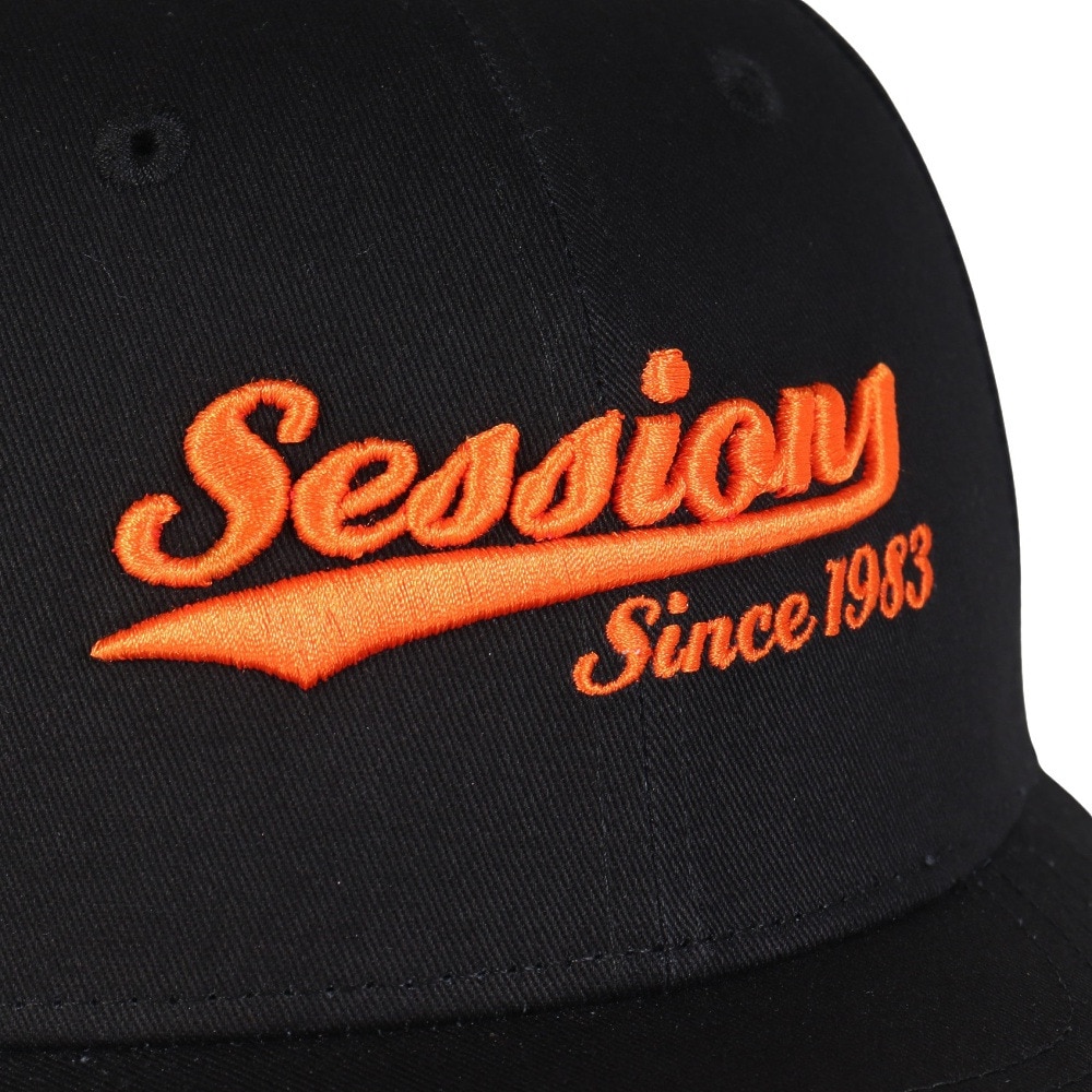 セッションズ（SESSIONS）（メンズ）カレッジロゴキャップ 黒 25080287 BLK スポーツキャップ ファッションおしゃれ カジュアル シンプル 日焼け対策 