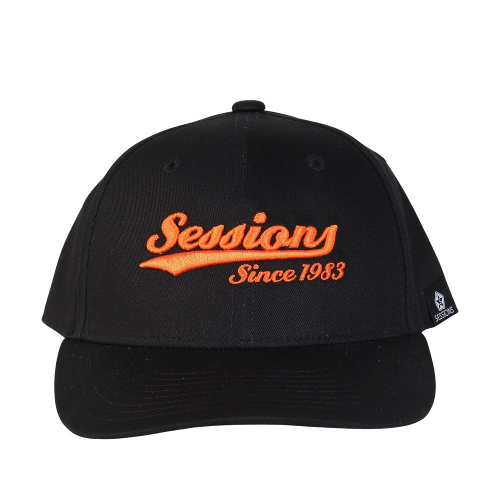 セッションズ（SESSIONS）（メンズ）カレッジロゴキャップ 黒 25080287 BLK スポーツキャップ ファッションおしゃれ カジュアル シンプル 日焼け対策 