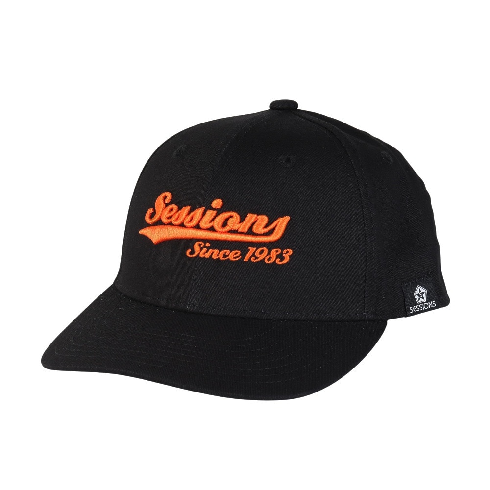 セッションズ（SESSIONS）（メンズ）カレッジロゴキャップ 黒 25080287 BLK スポーツキャップ ファッションおしゃれ カジュアル シンプル 日焼け対策 