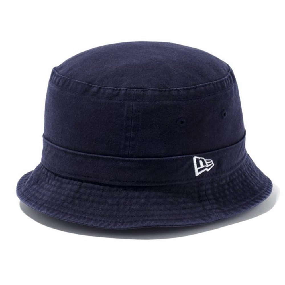 ニューエラ（NEW ERA）（メンズ、レディース）帽子 ハット バケット02 ベーシック ウォッシュドコットン 紺 S-Mサイズ(57-61cm) 14524812 バケハ バケットハット 日差し対策