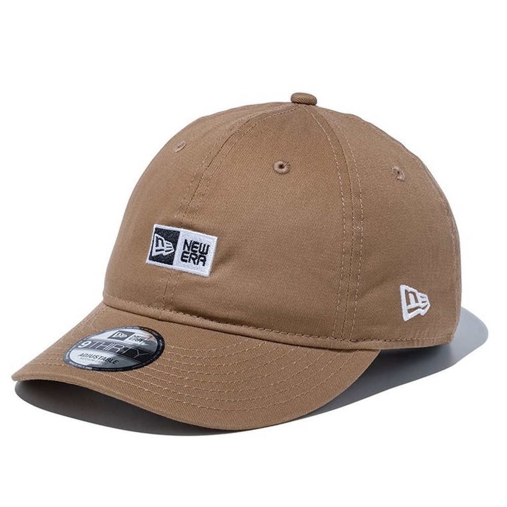 ニューエラ（NEW ERA）（メンズ、レディース）帽子 キャップ 9THIRTY ボックスロゴ ノンウォッシュコットン カーキ 57-61cm 14525059 スポーツキャップ ランニングキャップ