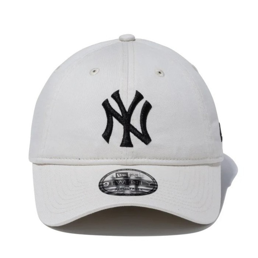 ニューエラ（NEW ERA）（メンズ、レディース）キャップ 9TWENTY ニューヨーク ヤンキース ウォッシュドコットン ストーン×ブラック 14525105 帽子 Mサイズ