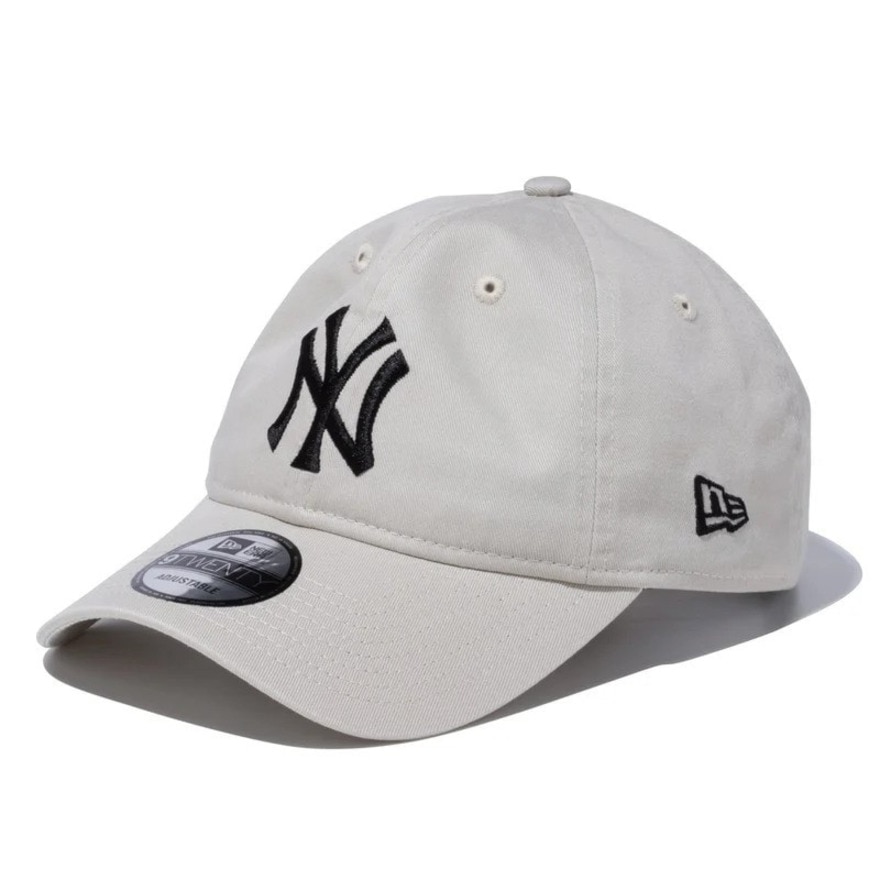 ニューエラ（NEW ERA）（メンズ、レディース）キャップ 9TWENTY ニューヨーク ヤンキース ウォッシュドコットン ストーン×ブラック 14525105 帽子 Mサイズ