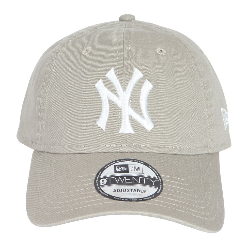 ニューエラ（NEW ERA）（メンズ、レディース）キャップ 9TWENTY ニューヨーク ヤンキース ウォッシュドコットン ぺブル×ホワイト 14525108 帽子 Mサイズ