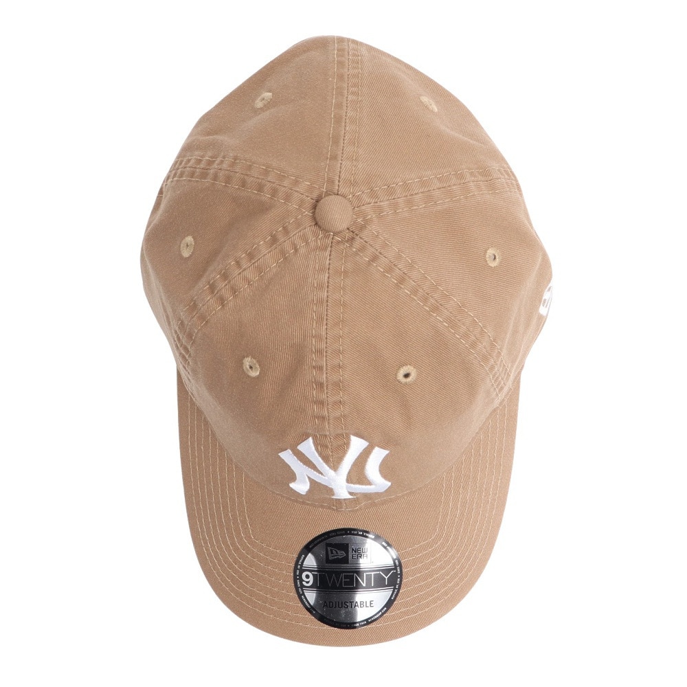 ニューエラ（NEW ERA）（メンズ、レディース）キャップ 9TWENTY ニューヨーク ヤンキース ウォッシュドコットン カーキ×ホワイト 14525113 帽子 Mサイズ
