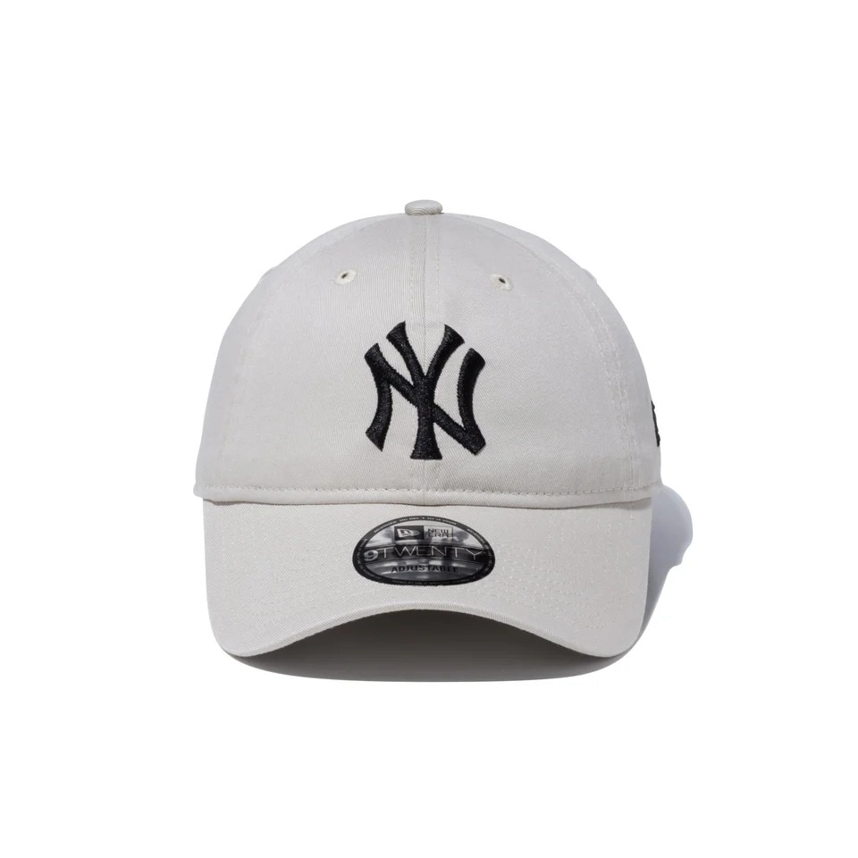 ニューエラ（NEW ERA）（メンズ、レディース）キャップ 9TWENTY ニューヨーク ヤンキース ウォッシュドコットン アイボリー×ブラック 14525115 帽子 Mサイズ