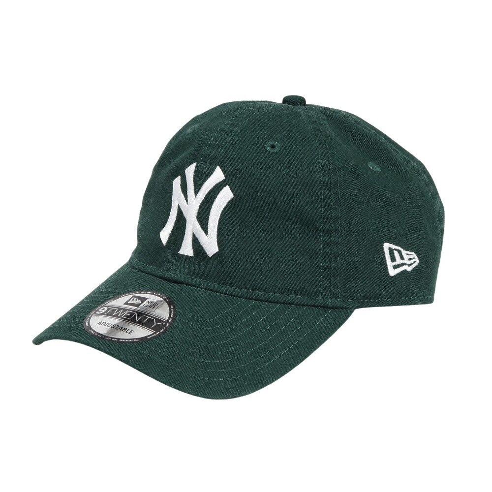 ニューエラ（NEW ERA）（メンズ、レディース）キャップ 9TWENTY ニューヨーク ヤンキース ウォッシュドコットン ダークグリーン×ホワイト 14525118 帽子 Mサイズ