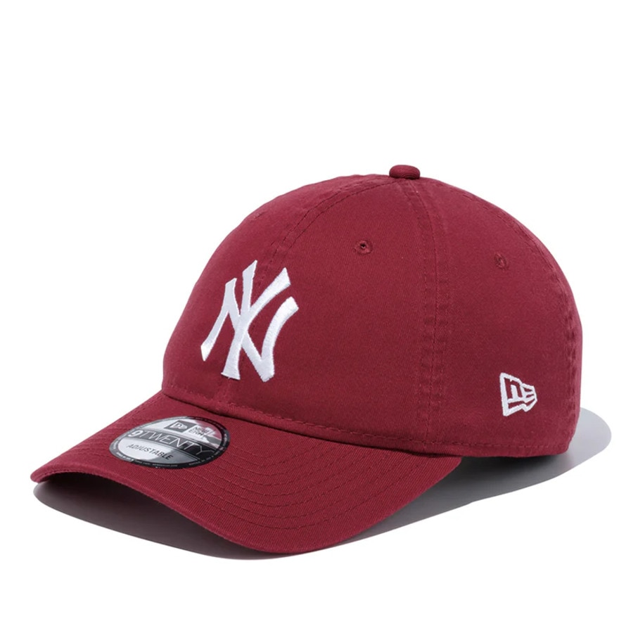 ニューエラ（NEW ERA）（メンズ、レディース）キャップ 9TWENTY ニューヨーク・ヤンキース ウォッシュドコットン カーディナル×ホワイト Mサイズ 14525119 
