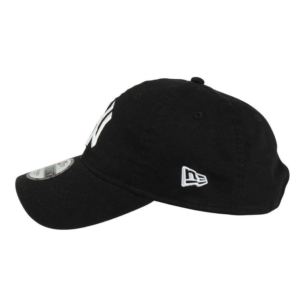 ニューエラ（NEW ERA）（メンズ、レディース）帽子 9TWENTY ニューヨーク ヤンキース ウォッシュドコットン ブラック×ホワイト 14525122 キャップ Mサイズ