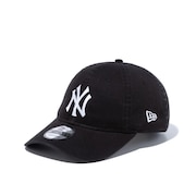 (メンズ、レディース)キャップ 9TWENTY ニューヨーク ヤンキース ウォッシュドコットン ブラック×ホワイト 14525122 帽子 Mサイズ