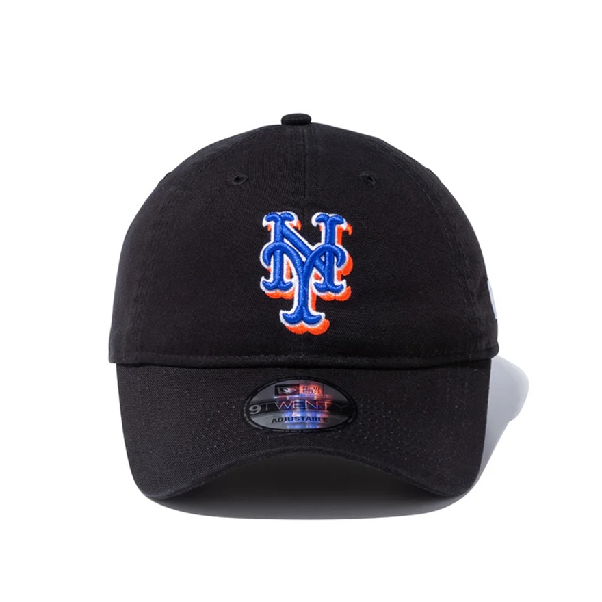 ニューエラ（NEW ERA）（メンズ、レディース）帽子 キャップ 9TWENTY ニューヨーク・メッツ ウォッシュドコットン ブラック×チームカラー Mサイズ 14525124