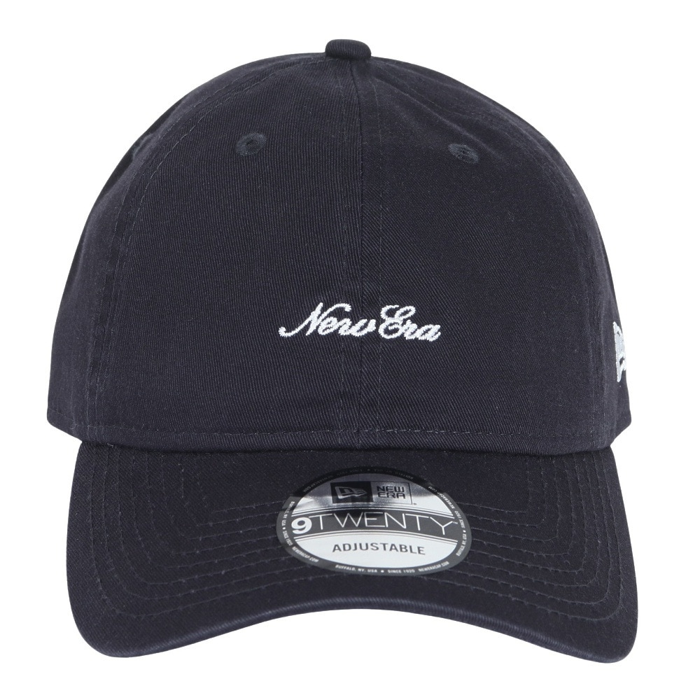 ニューエラ（NEW ERA）（メンズ、レディース）帽子 キャップ 9TWENTY スクリプトロゴ ウォッシュドコットン ネイビー×ホワイト 14525126 57cm-61cm
