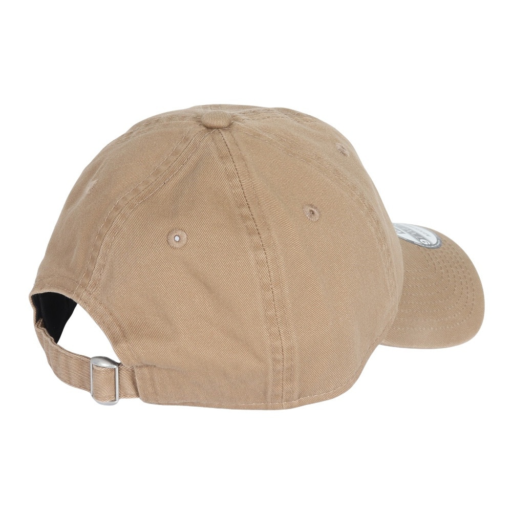 ニューエラ（NEW ERA）（メンズ、レディース）帽子 キャップ 9TWENTY スクリプトロゴ ウォッシュドコットン カーキ×ホワイト 14525127 57cm-61cm